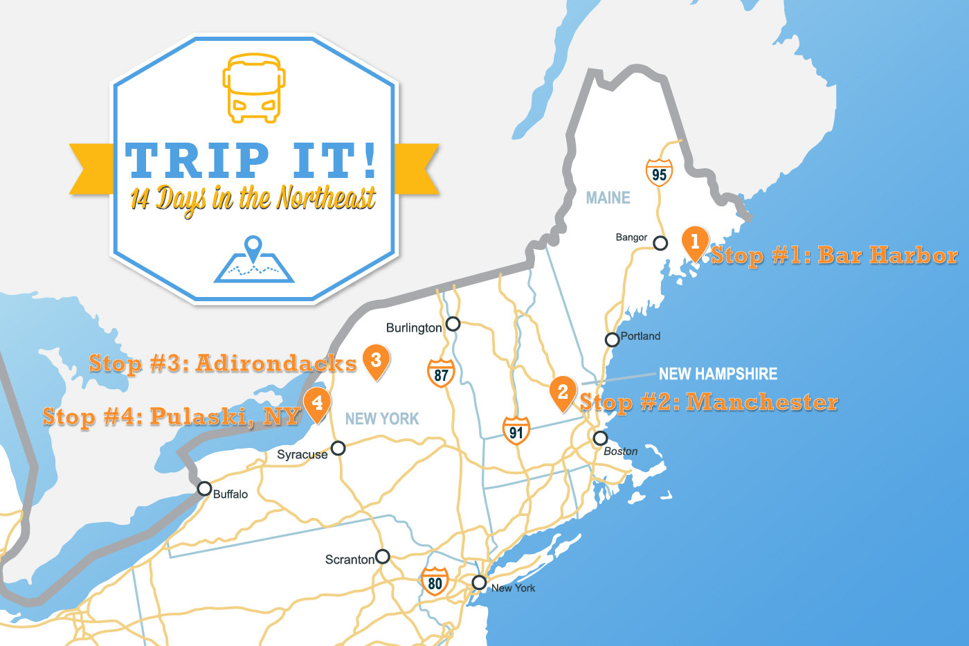 northeast trip itinerary